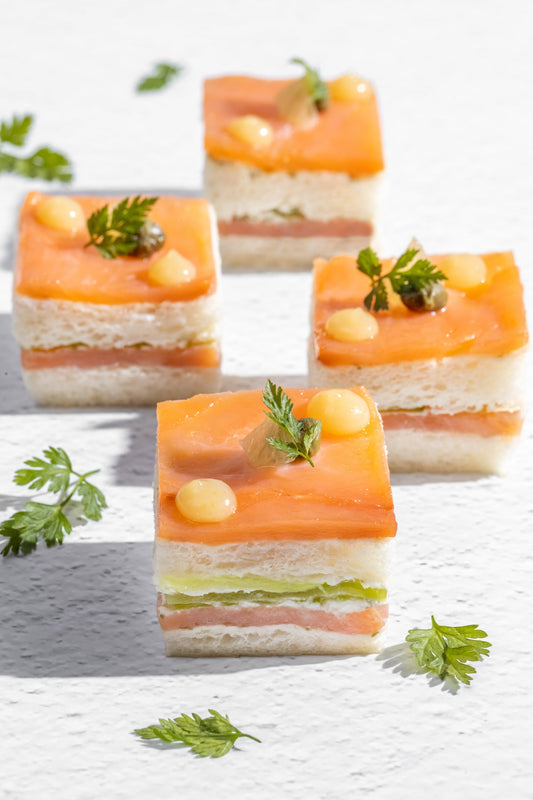 Smoked Salmon from Scotland & Cucumber Petit Sandwich (12pcs)