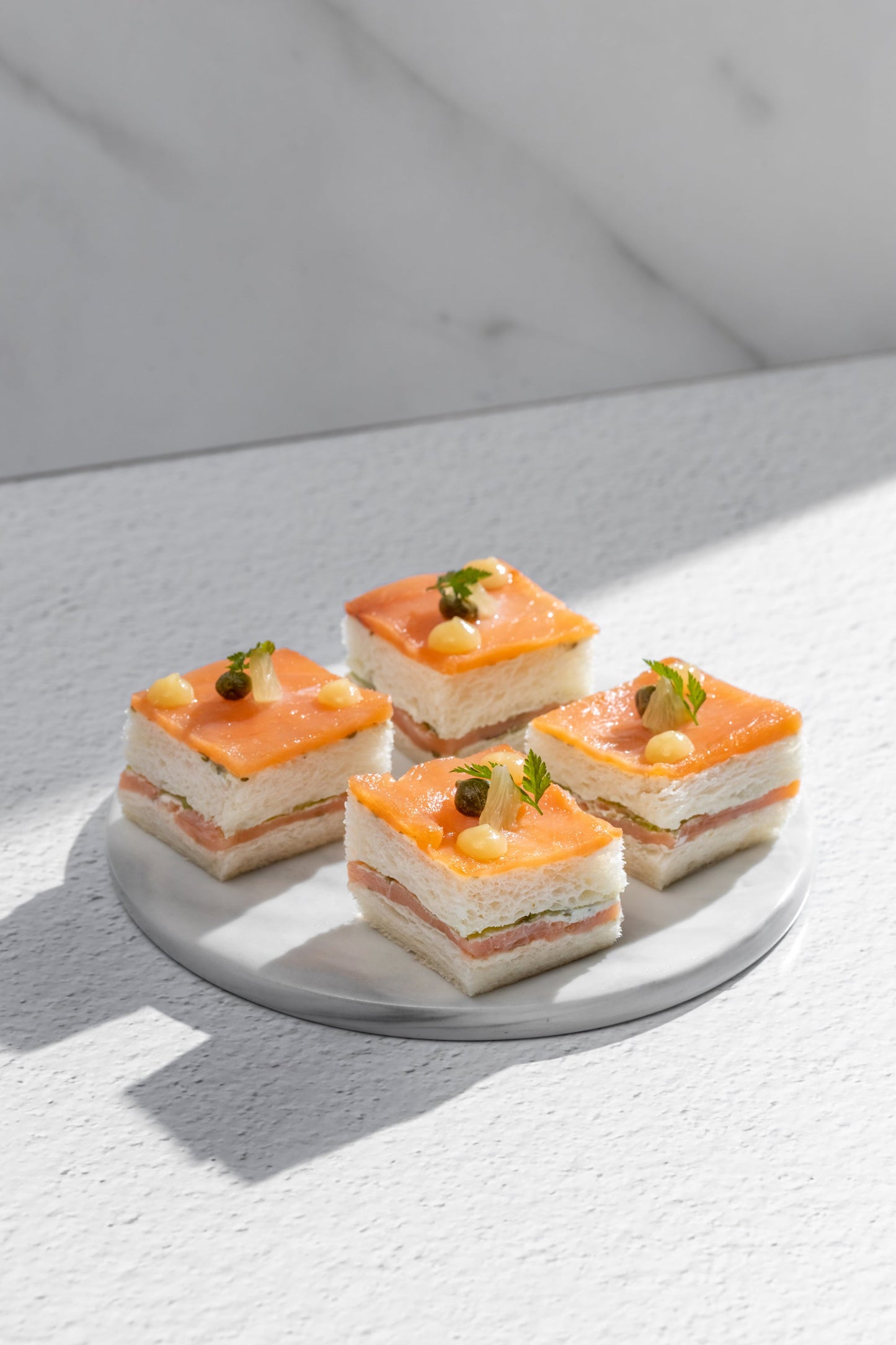 Smoked Salmon from Scotland & Cucumber Petit Sandwich (12pcs)
